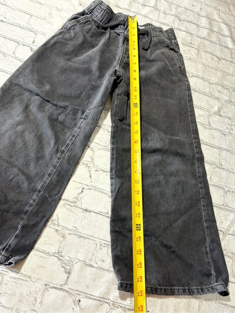 Old Navy Kids Black Bootcut Jeans with Drawstring Waist